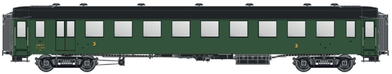 L.S. Models MW40950 - H0 - Personenwagen OCEM, 3. Kl., SNCF, Ep. III
